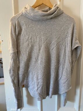 tentree Light Heather Gray Cowl Neck Sweater